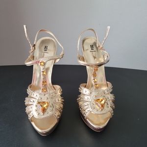 Bakers gold heels, size: 10